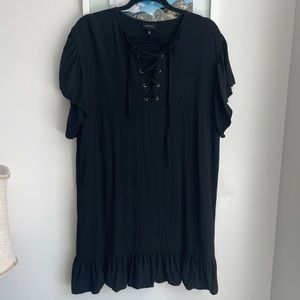 Who What Wear Black Short Sleeve Dress